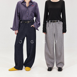 百搭可调节腰带质感老钱风香蕉裤 个性 廓形为王 晶咕黑标JGGU