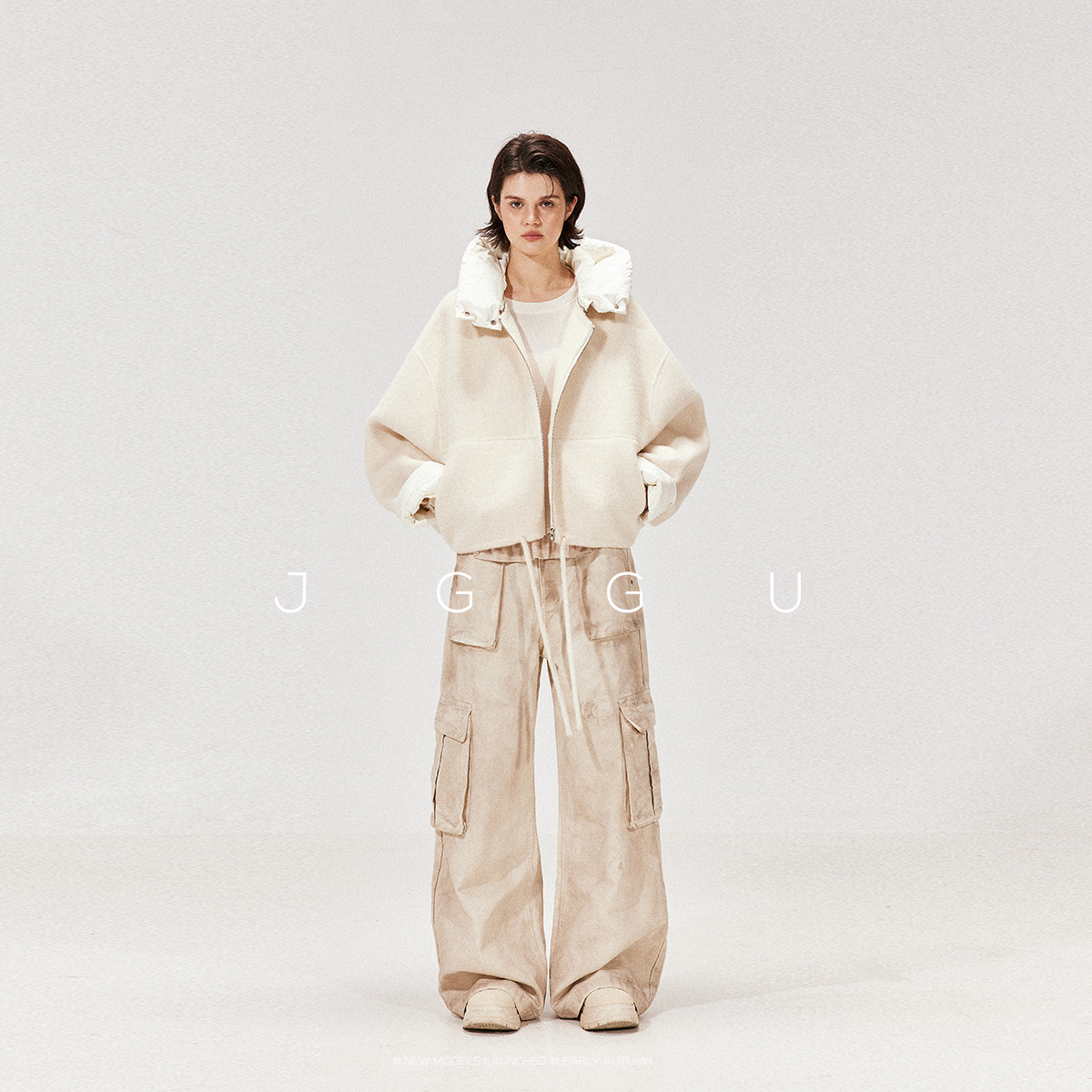 牦牛绒羊毛混纺大衣晶咕