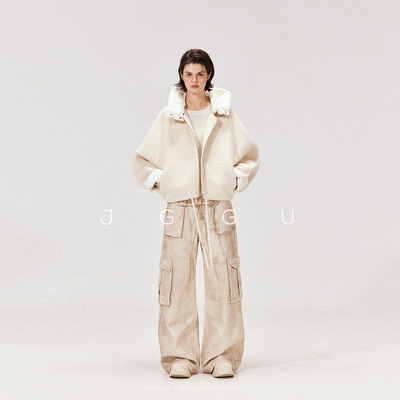 牦牛绒羊毛混纺大衣晶咕