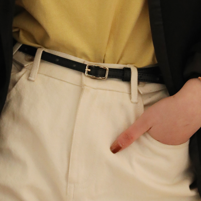 西装细腰带女ins风百搭装饰小皮带时尚黑色配连衣裙子牛仔裤带潮