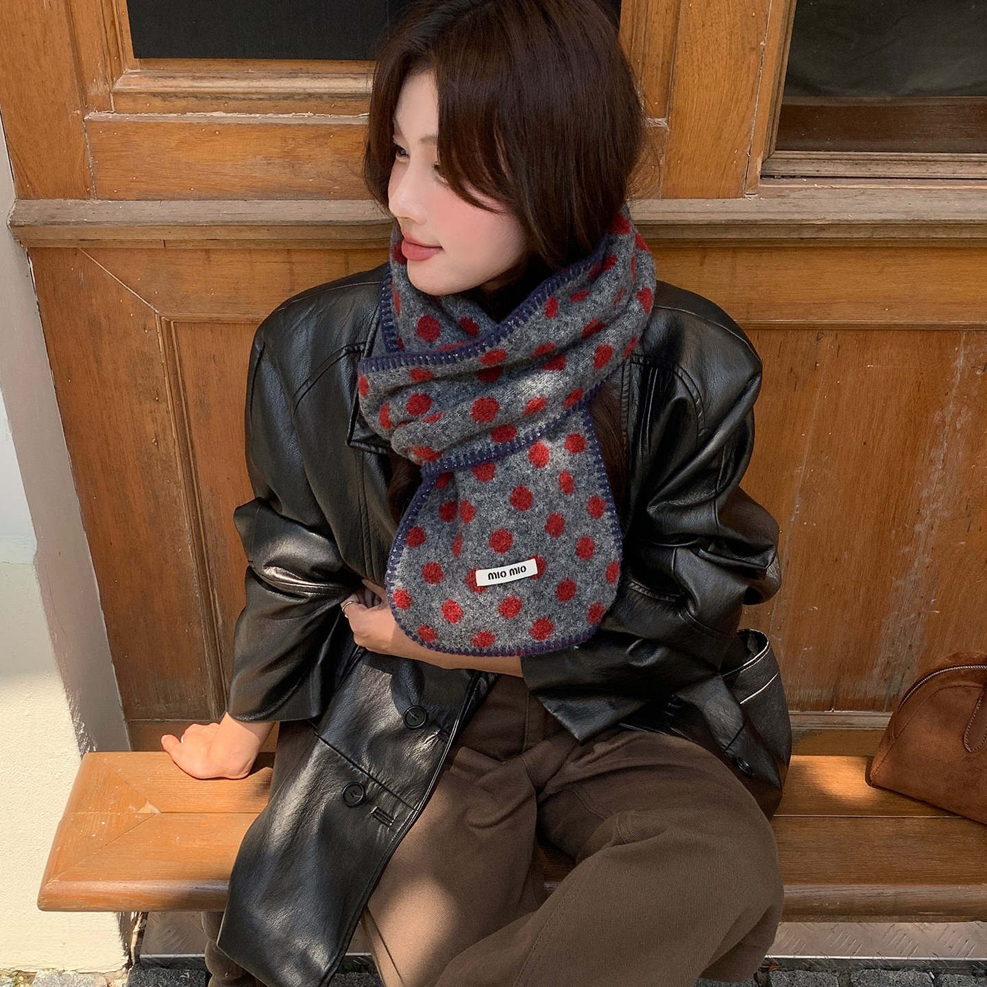 秋冬穿搭高级感双面ins风围巾