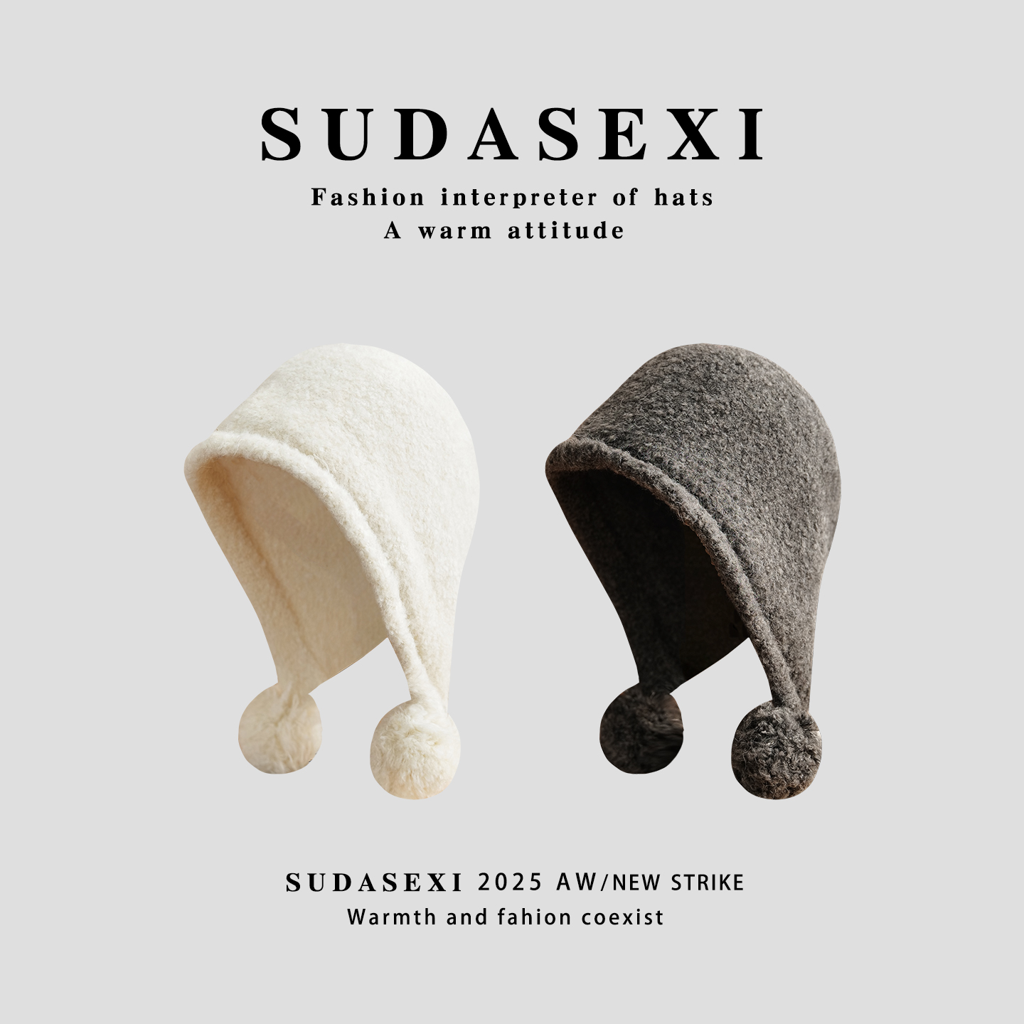 羊毛绒针织毛线帽女秋冬加厚保暖