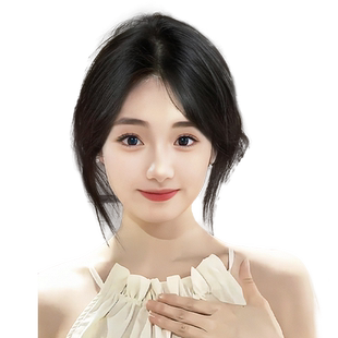 刘海假发片女轻薄无痕真发高颅顶增发量中分八字刘海遮白发补发片