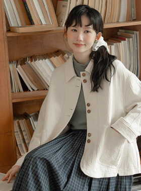 2025秋季新款韩版简约时尚肌理感翻领小个子百搭西装风衣外套女