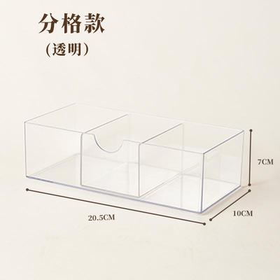 桌面化妆品收纳盒抽屉宿舍多层护肤品小尺寸置物架透明亚克力口罩