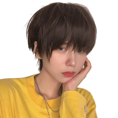 一口喵假发男日常自然男款假发