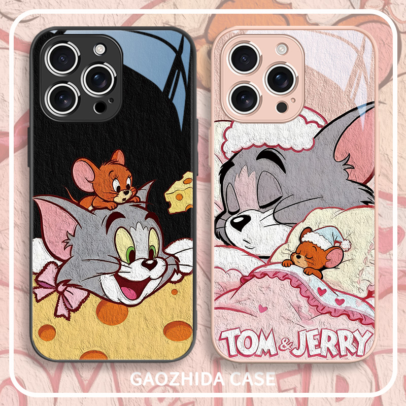 适用苹果手机壳情侣款猫和老鼠