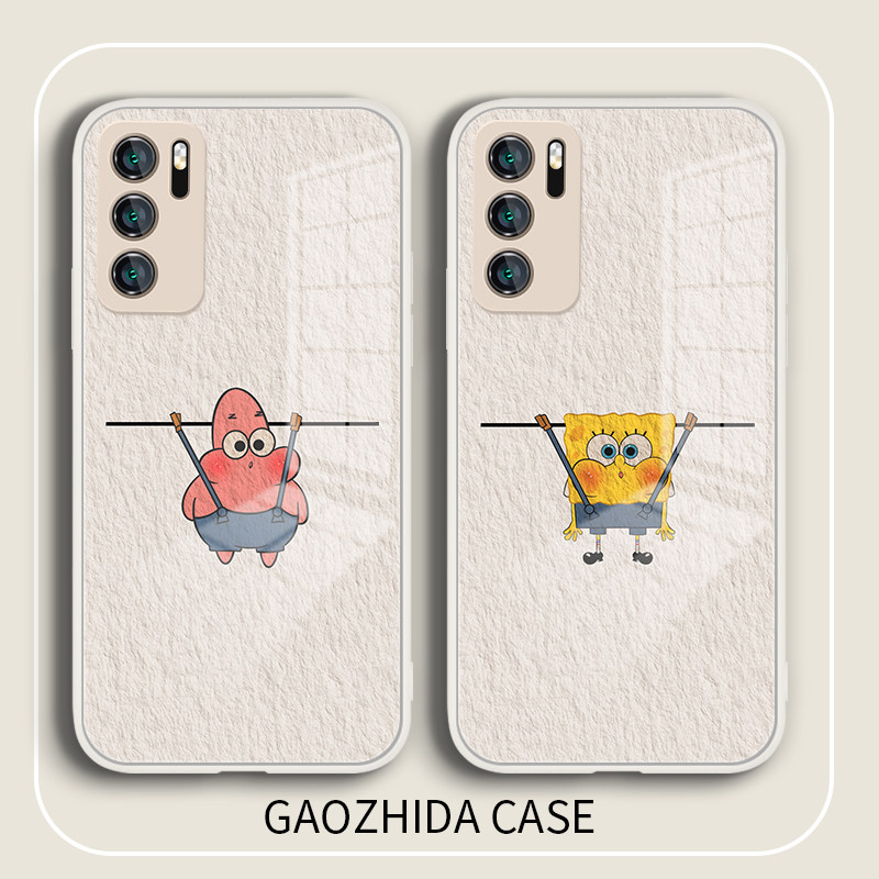 适用华为mate40玻璃卡通可爱情侣