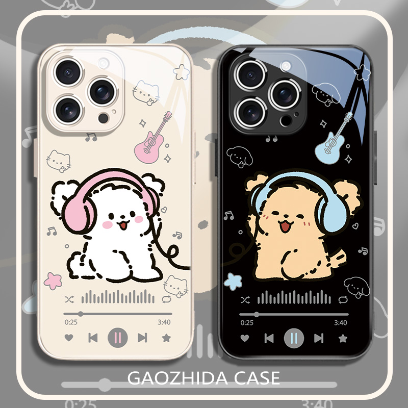 适用苹果手机壳卡通情侣款