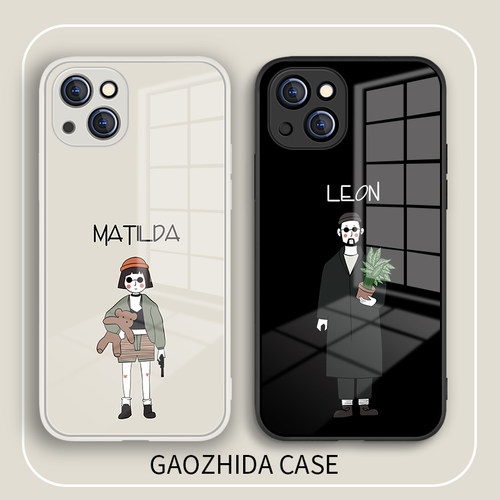 适用苹果iPhone玻璃欧美潮牌情侣