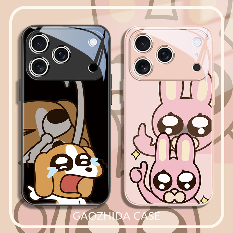 适用苹果手机壳比格多栋小狗情侣