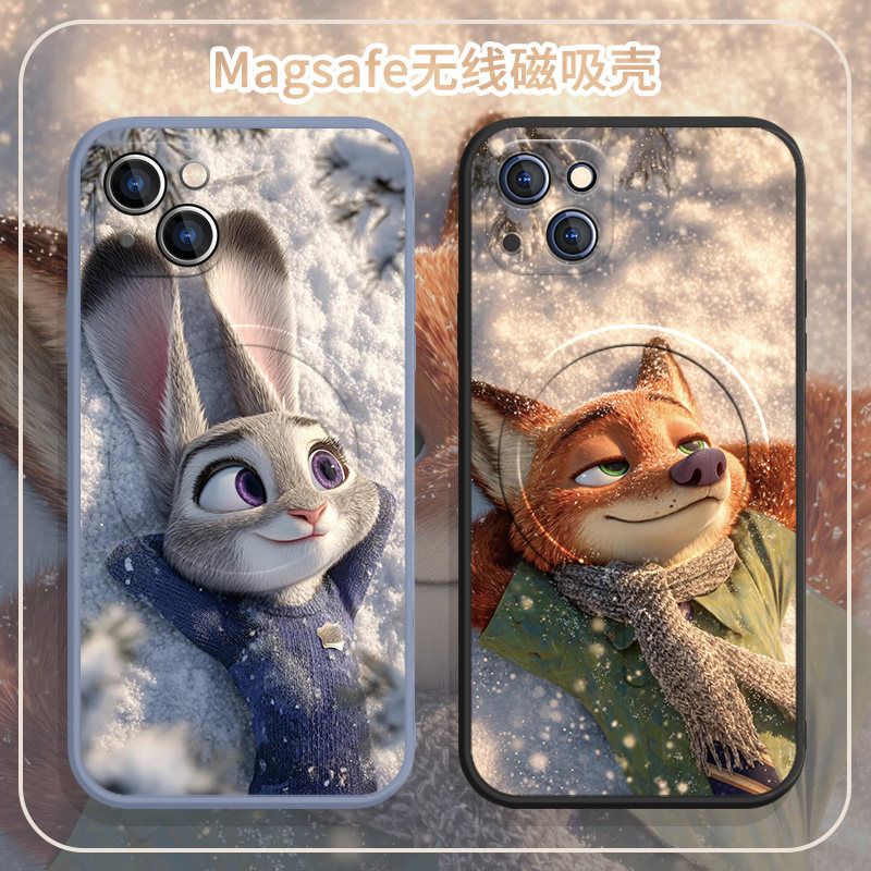 适用iPhone17promax手机壳磁吸苹果16plus疯狂动物城14pro朱迪尼克13无线充电保护套12promax卡通11硅胶mini',3C数码配件,手机保护套/壳,淘宝优惠券,粉丝福利购,淘宝优惠卷