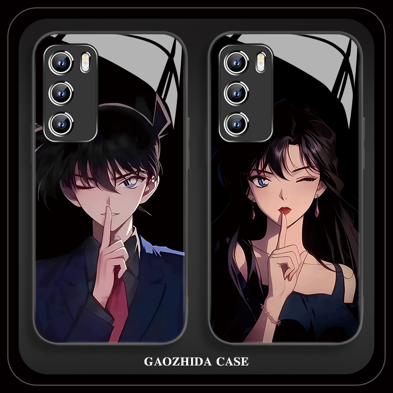 适用华为手机壳名侦探柯南情侣