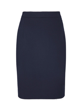 LIANGNUO靓诺时尚气质简约百搭职场短裙藏蓝色半身裙LQ15324A