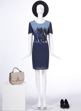 LIANGNUO靓诺薰衣草色连衣裙LL16241A