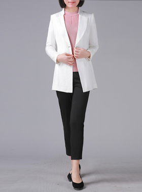 LN系列白色休闲西服上衣一手长修身春夏商务休闲气质外套NS17191A