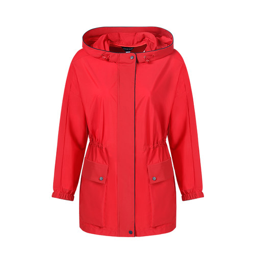 烈焰红休闲风衣LF22135A