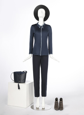 LIANGNUO靓诺真丝柏林立领衬衫LC19320A