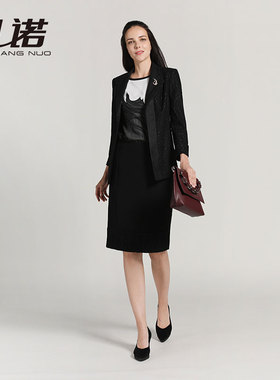 靓诺秋冬女士裙子修身显瘦气质底摆拼接蕾丝职业百搭半裙LQ16303A