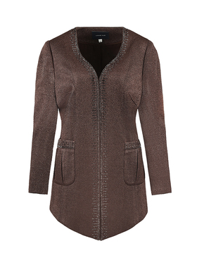 LIANGNUO靓诺时尚气质优雅咖色外衣LC12191A