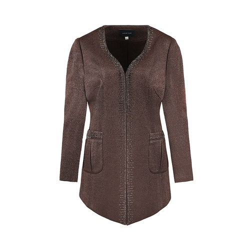 靓诺咖色外衣LC12191A