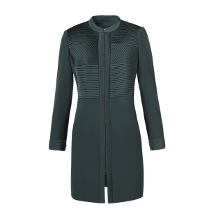 LIANGNUO靓诺绿色小立领风衣LF17322A