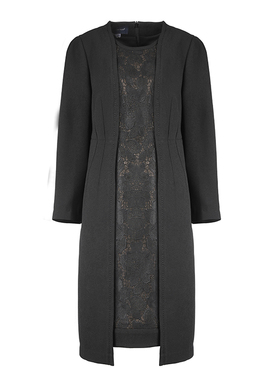 靓诺LIANGNUO蕾丝拼接附网连衣裙LL16346A