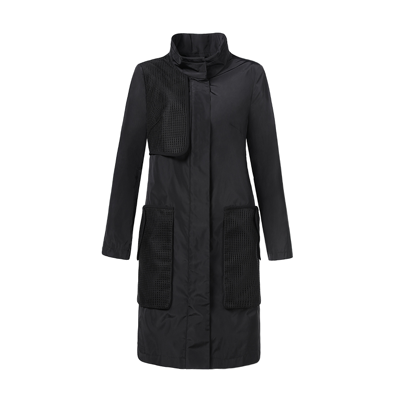 黑色记忆面料风衣LF16329A靓诺