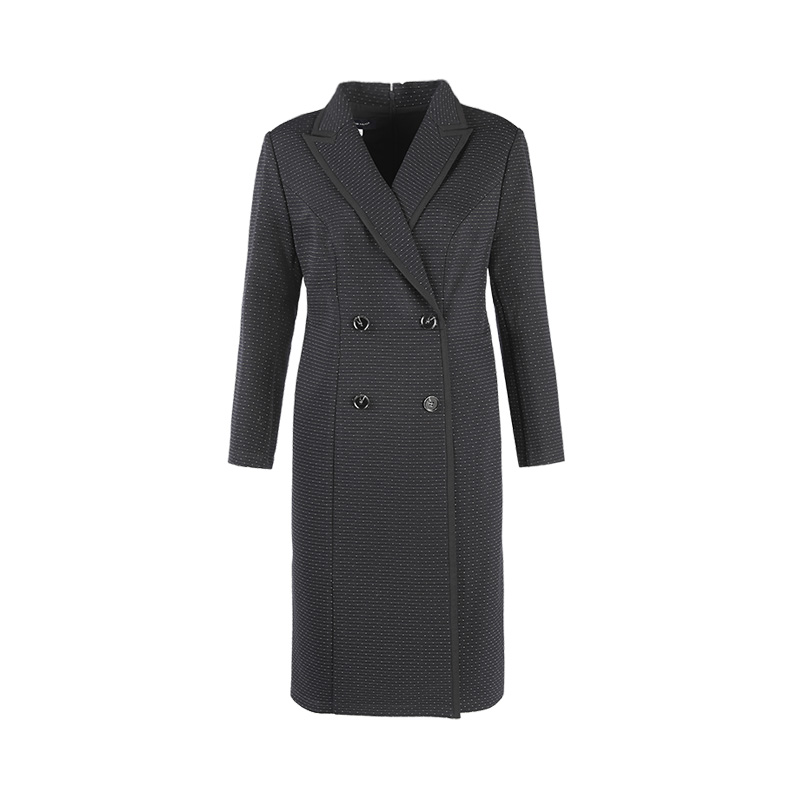 蕊芯蓝波点针织连衣裙LL22330A