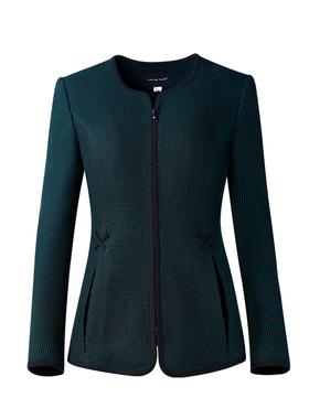 靓诺绿色肌理面料上衣LS19374A