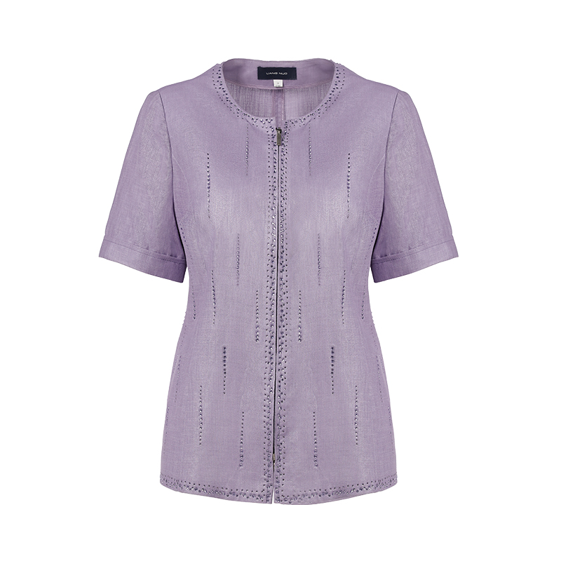 靓诺雪青上衣T恤LS11043A