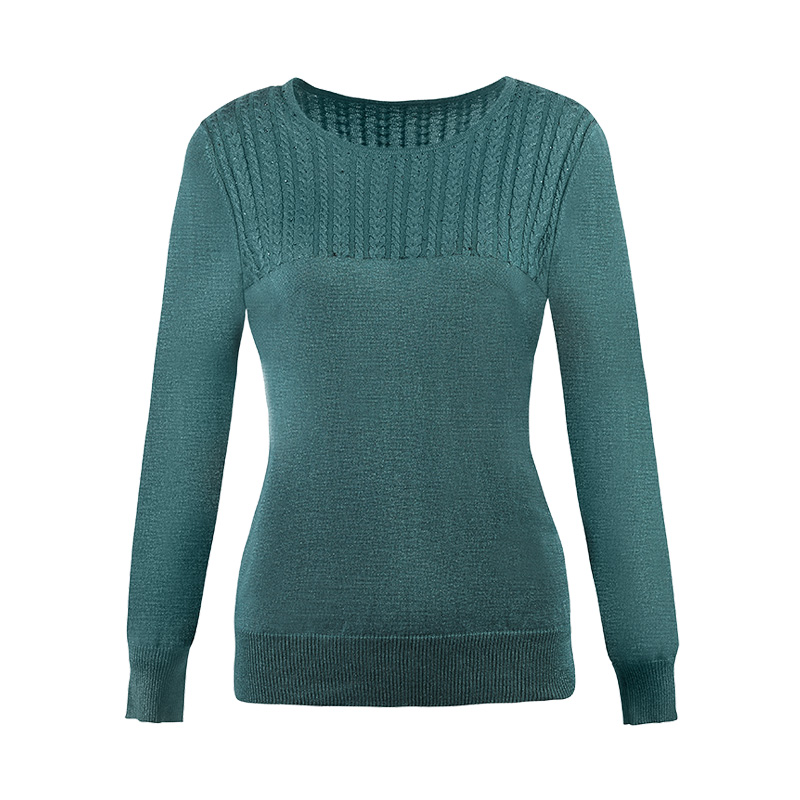 天蓝烫钻针织衫LW12129A