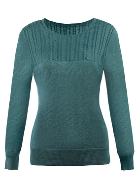 靓诺天蓝烫钻针织衫LW12129A