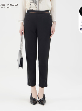 靓诺星空黑网纱小脚裤LK22104A