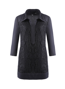 LIANGNUO靓诺外复蕾丝廓形衬衫LC17375A