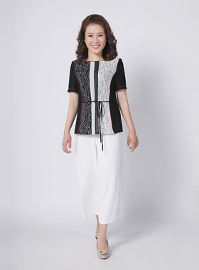 LIANGNUO靓诺圆领印花T恤LV20207A