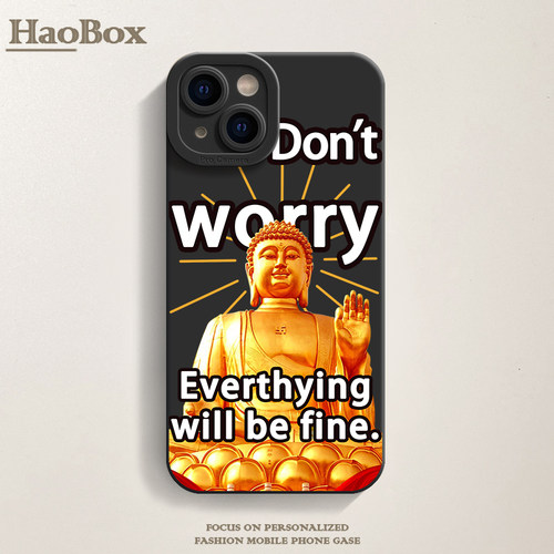 佛祖iPhone15苹果14promax小米14华为mate60pro红米k70适用vivoS17新款opporeno8荣耀90pro手机壳女iqoo11男