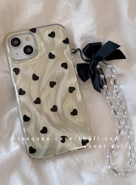 爱心适用vivox100s手机壳mate60pro羽纱苹果16plus卡通15软防摔pro高级感pura70小米14红米k70简约reno12手链