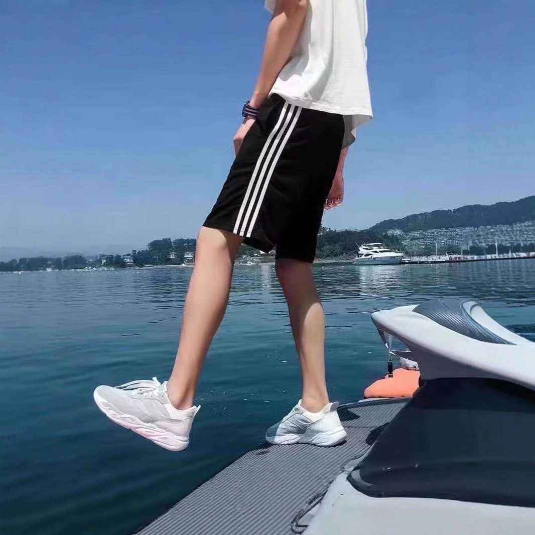 2025男士短裤夏季三条杠短裤直筒运动休闲裤男女跑步裤家居沙滩裤
