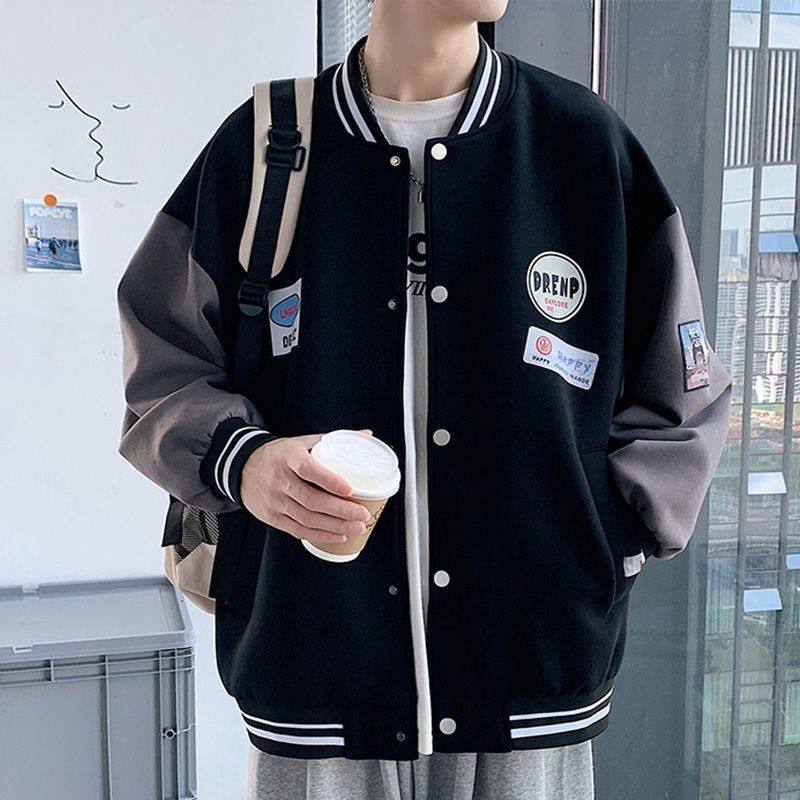 男士外套春秋季韩版潮流飞行员夹克宽松休闲百搭港风棒球服长袖男,运动服/休闲服装,棒球服,淘宝优惠券,粉丝福利购,淘宝优惠卷