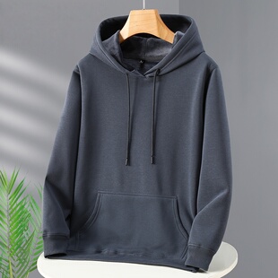 加绒厚保暖情侣套头衣服休闲百搭帽衫 潮流秋冬季 韩版 连帽卫衣男款