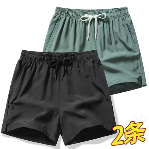 夏季运动休闲短裤男生ins潮流宽松跑步透气3分裤大码冰丝薄款马裤