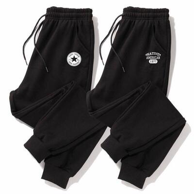 清仓捡漏专柜撤回加绒裤子男休闲运动秋冬季大码哈伦束脚卫裤潮牌