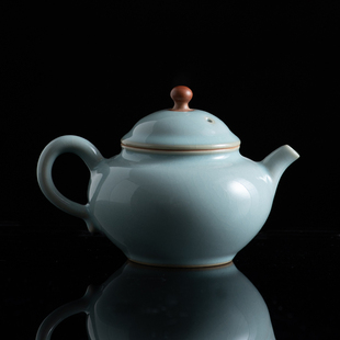 廷怀窑汝瓷茶壶原矿泡茶壶功夫茶壶可养开片水壶喝茶壶