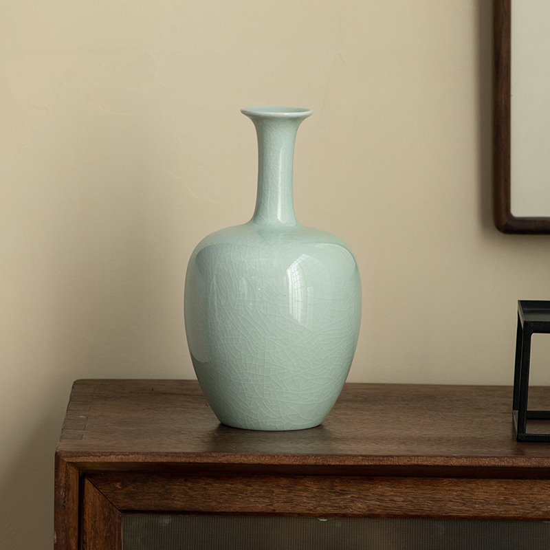 廷怀窑花瓶新中式家居摆件