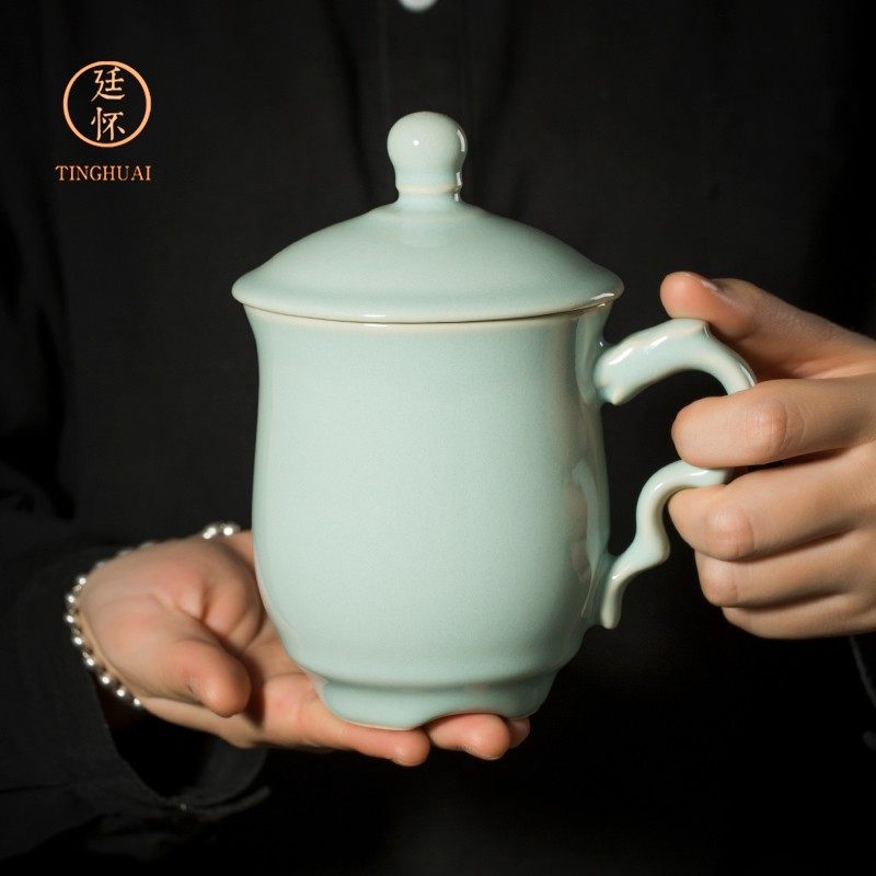 汝州廷怀窑中式开片办公杯礼盒装