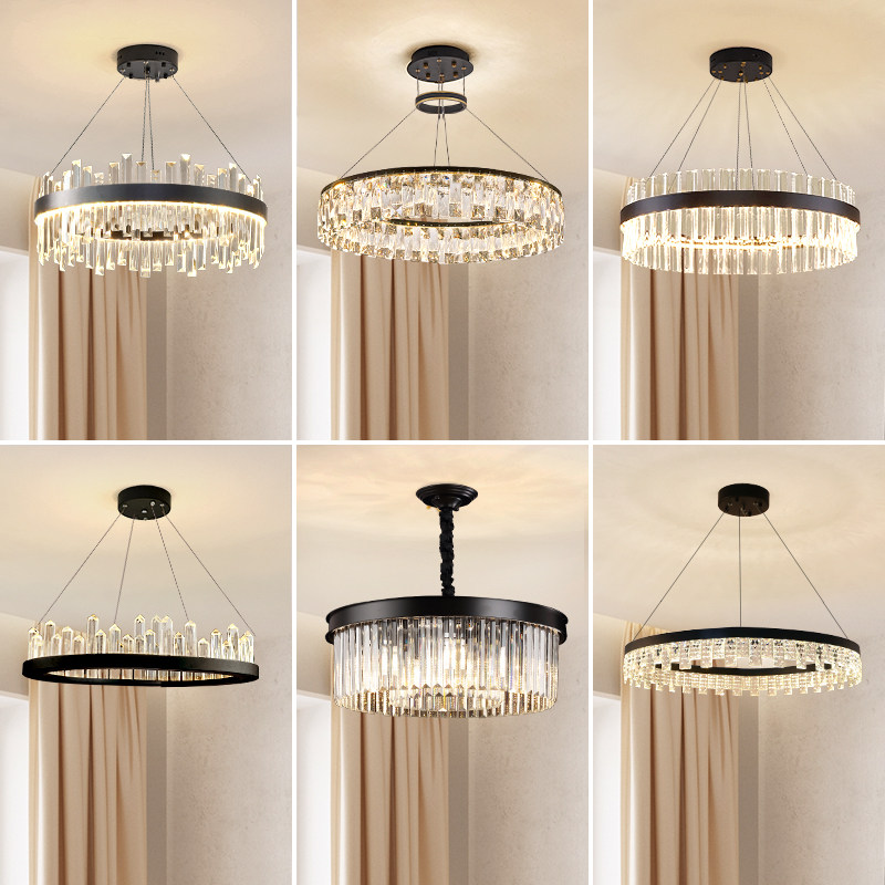 现代轻奢卧室灯水晶吊灯网红灯具大全客厅灯主卧灯2025年新款主灯