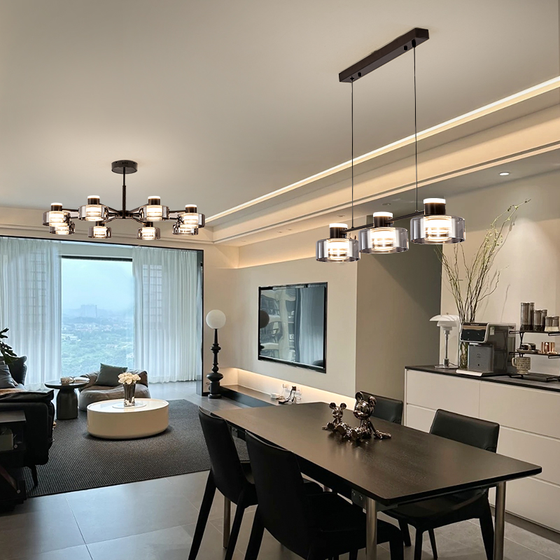 意式现代轻奢吊灯客厅灯大厅主灯中山灯具全屋2025新款简约饭厅灯