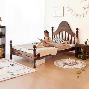 喜力美儿童床实木床温莎床男孩法式 公主床 复古床1.8m床双人床美式