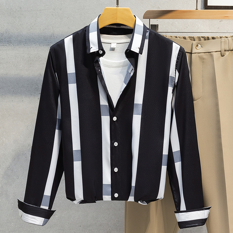 男士衬衫长袖韩版潮流青年帅气百搭衬衣备货足101A-CS165-P28，男装衬衫，星座101A